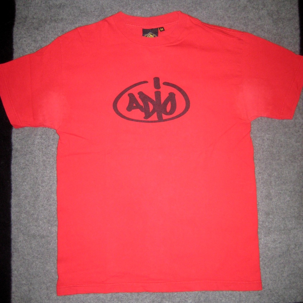 Vintage ADIO Red Logo S/S Shirt MEDIUM skateboard